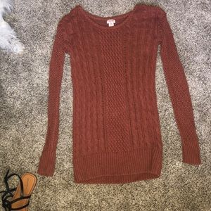 Copper sweater dress